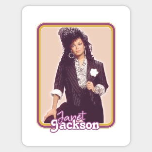 Janet Jackson /\/\/ 80s Aesthetic Retro Fan Design Sticker